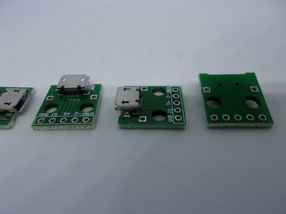 5 Pcs Pack MICRO USB to DIP Adapter 5 Pins Type B Socket PCB Prototype Board Lot