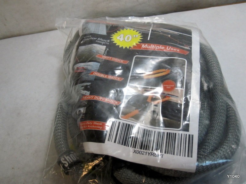 Bungee Mooring Rope 40" Dock Shock Absorber, 2 Pack silver