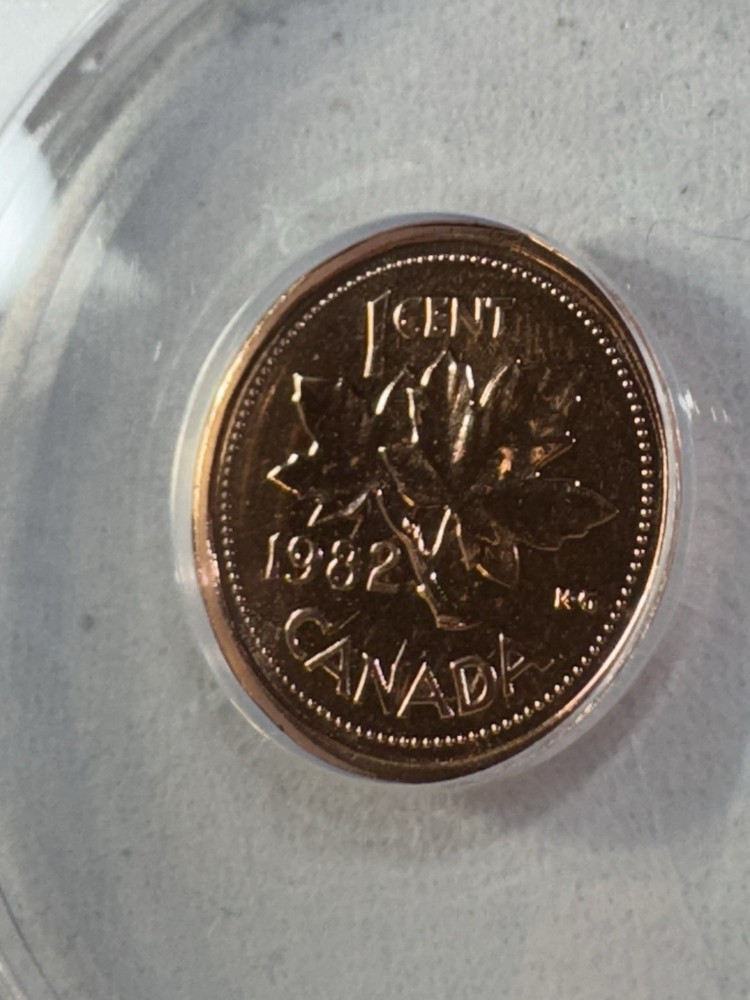 1982 Canada 1 Cent Proof Like Graded MS 67 RD by ANACS