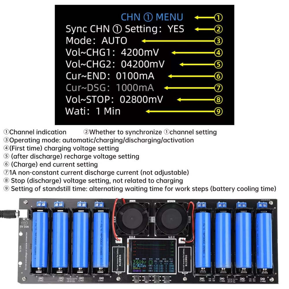 Internal Resistance Tester End Current: 100mA, 200mA, 300mA (adjustable)