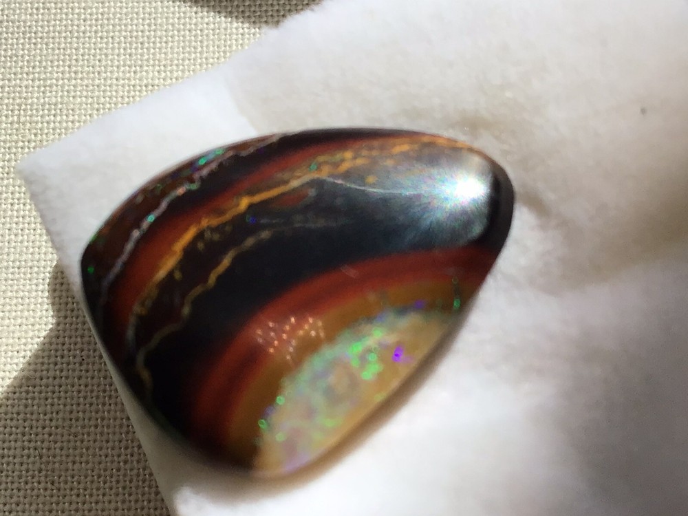 All Natural Solid Australian Boulder Opal, 11.90 carats, double-sided