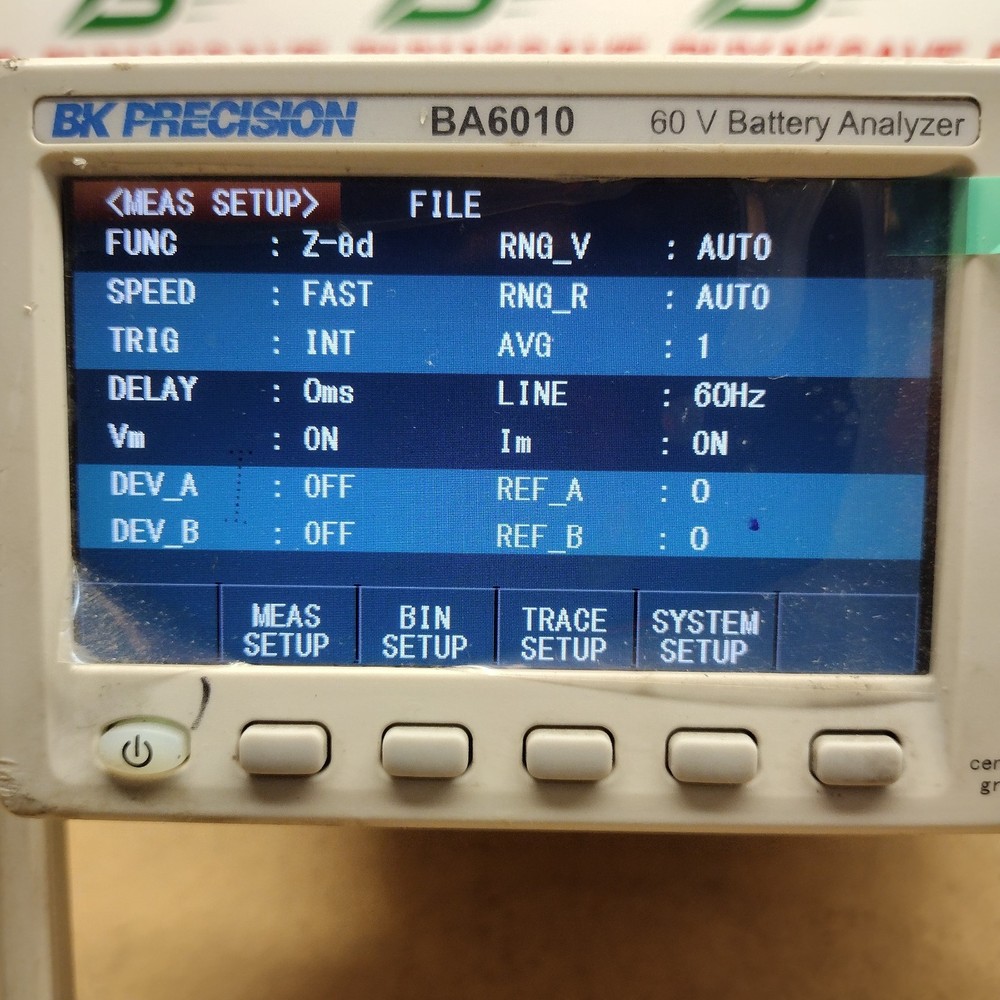BK Precision BA6010 60V Battery Analyzer w/Power Cord - Powers On - USED