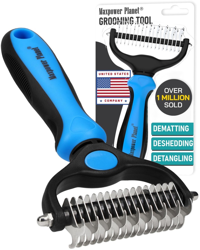 Original Pet Grooming Rake  DoubleSided Deshedding Dematting Tool, Undercoat ...