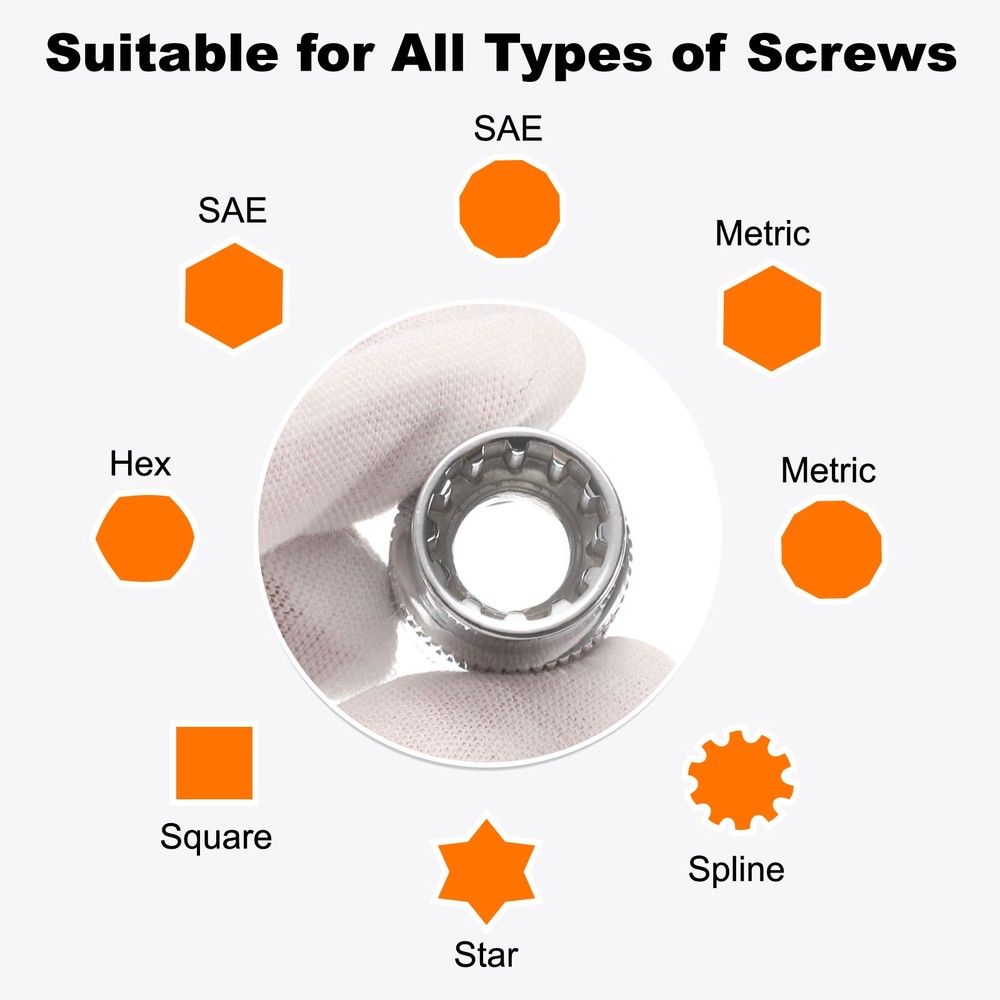 12 Points Socket 3/8" Drive 6mm Metric Shallow Impact Socket