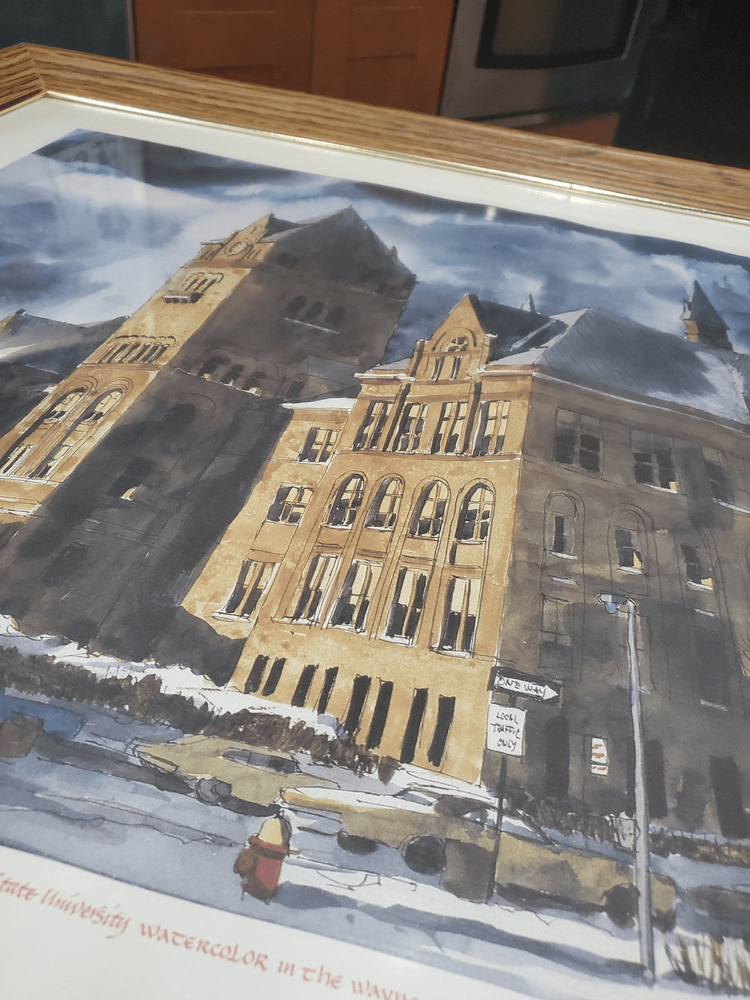 Old Main Wayne State University, Detroit by William A. Bostick