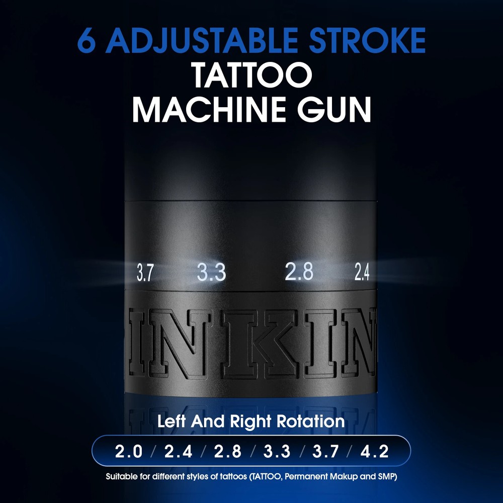 EZ Inkflexo 2.2-4.2mm Adjustable Stroke Wireless Tattoo Machine Battery Coreless