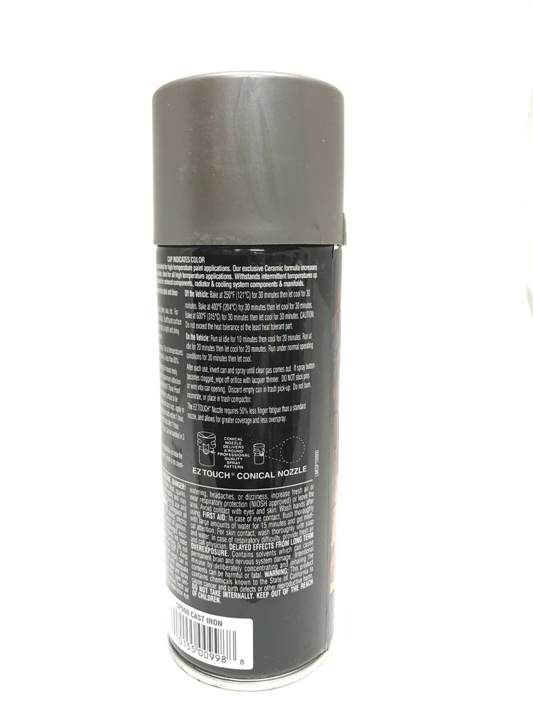 VHT SP998-2 PACK CAST IRON High Temperature Flame Proof Header Paint - 11 oz