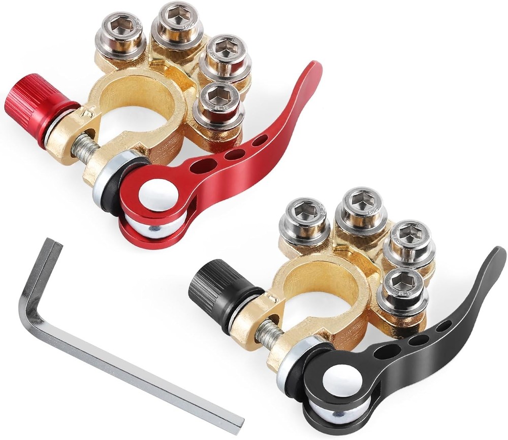 Battery Terminal Clamp Connector Pos & Neg Quick Release For SAE/JIS A Type Post