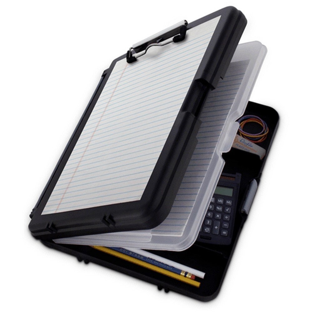 Saunders WorkMate II Poly Low-Profile Form Holder Storage Clipboard Black 552