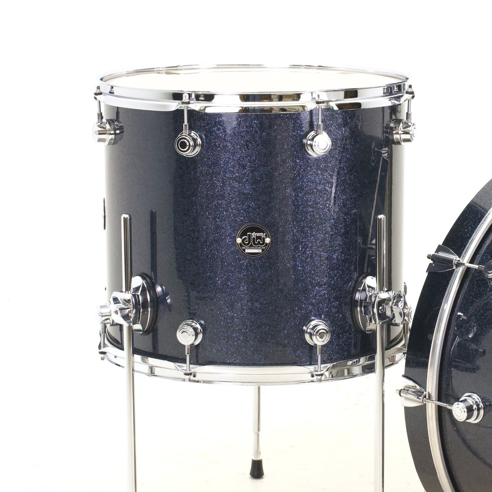 DW Drums Performance Series Cherry Ltd. Ed. 4-pc Shell Pack in Black Sparkle