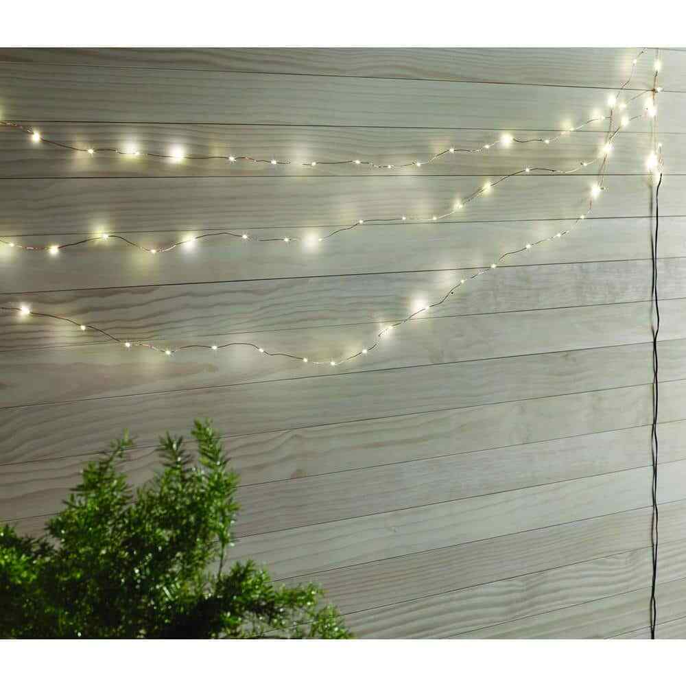 Hampton Bay 16' Battery Powered 50 Bulb Copper Wire Indoor/Outdoor String Light