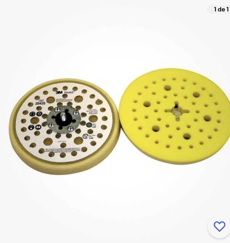 3M 20425 6" Hookit Clean Sanding Soft Disc Pad