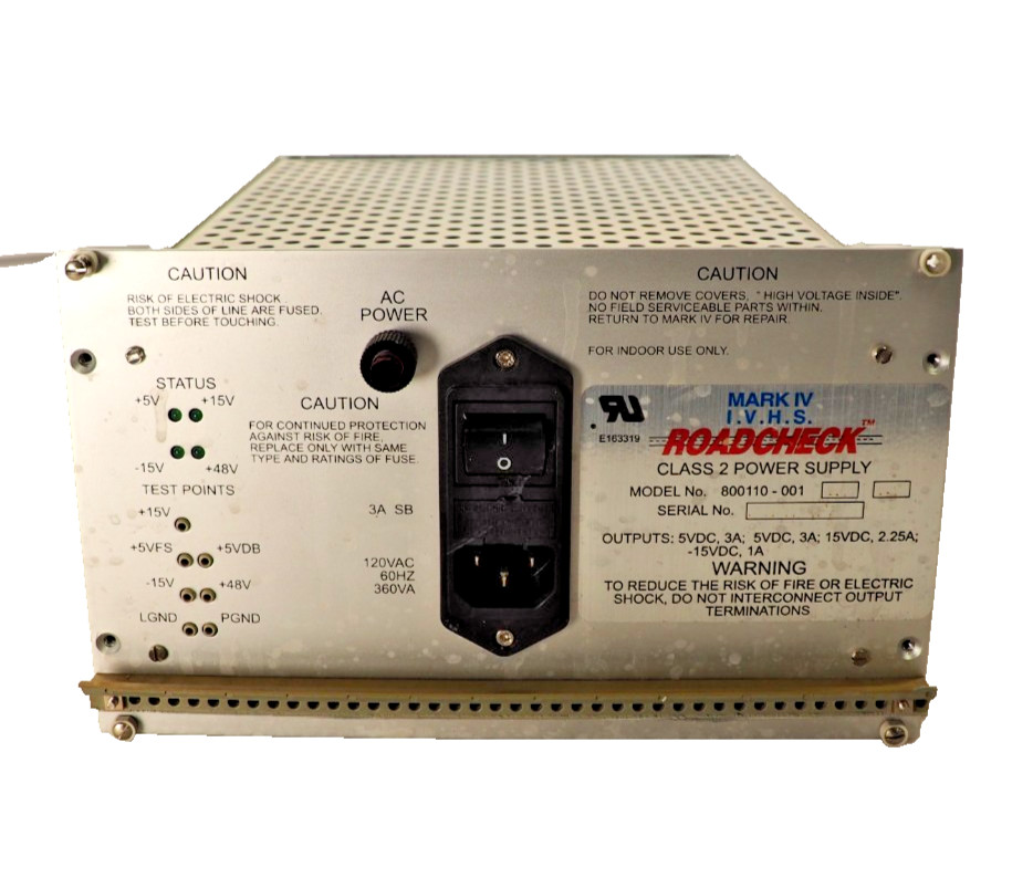 ROADCHECK 800110-001 Class 2 Power Supply
