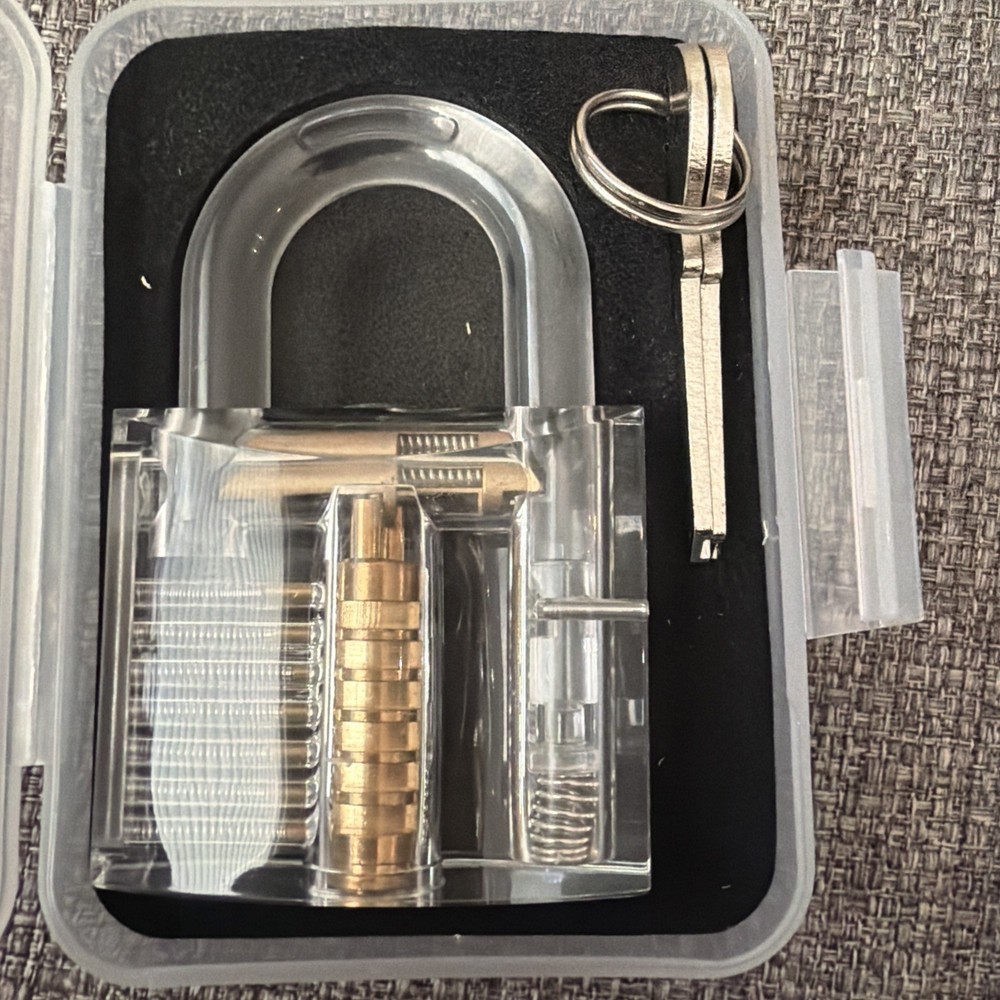 New Transparent Lock With Keys Clear With Case