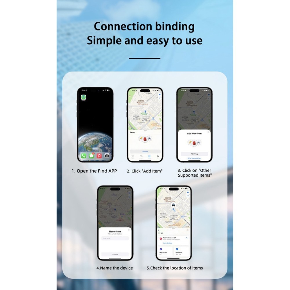 Thin Tracker Tag for Find My Thin Tracker K7X89890