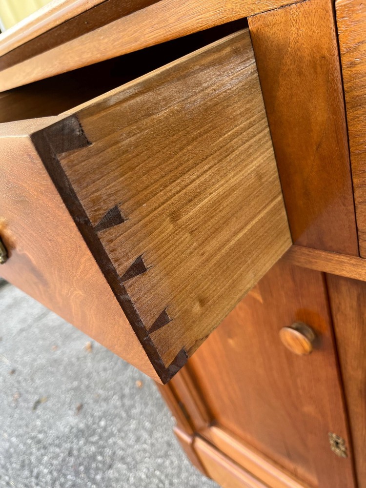 Victorian Era Walnut Cupboard Sideboard Antique 761190