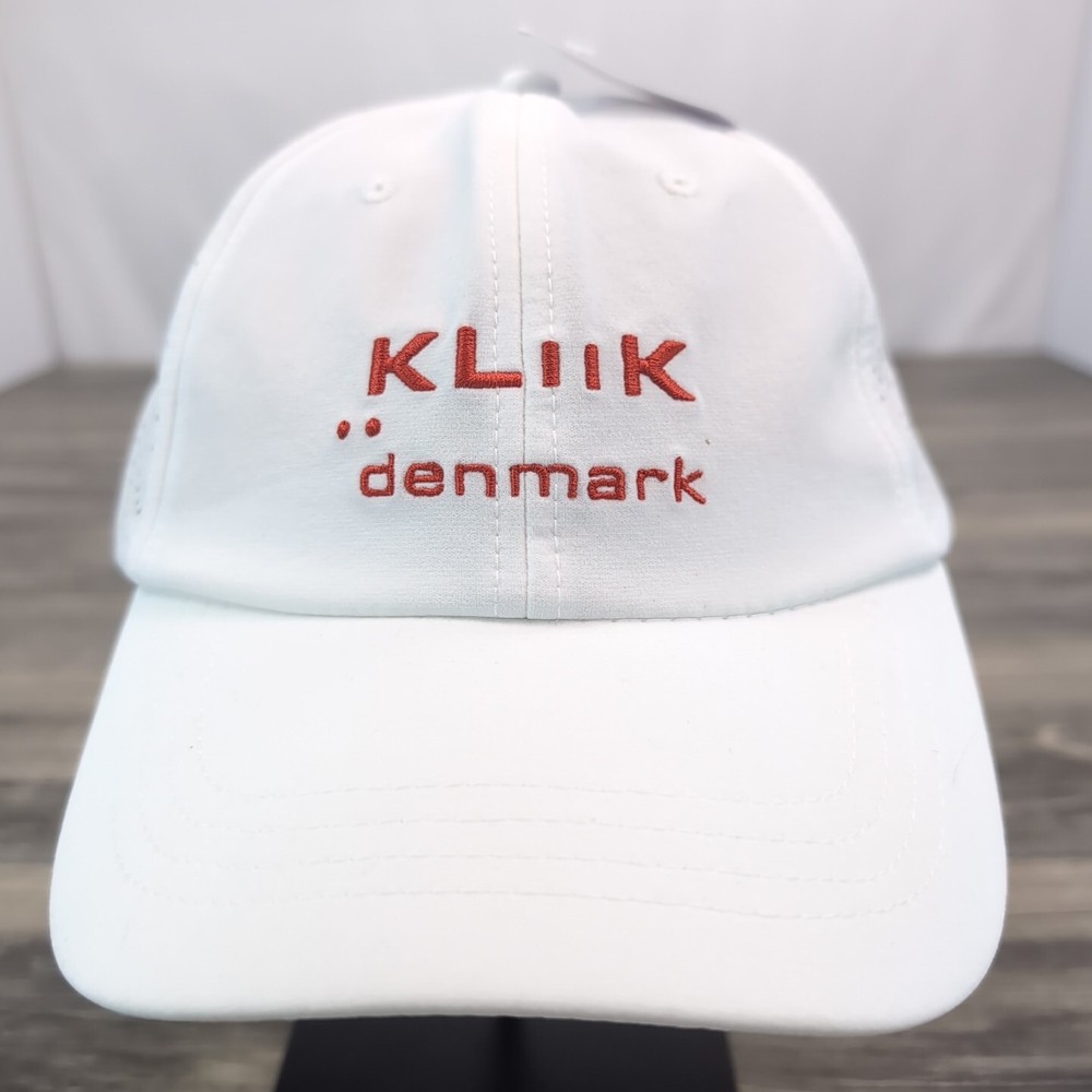 KLiiK Denmark Vented White Golf Hat Strap back Cap New With Tags