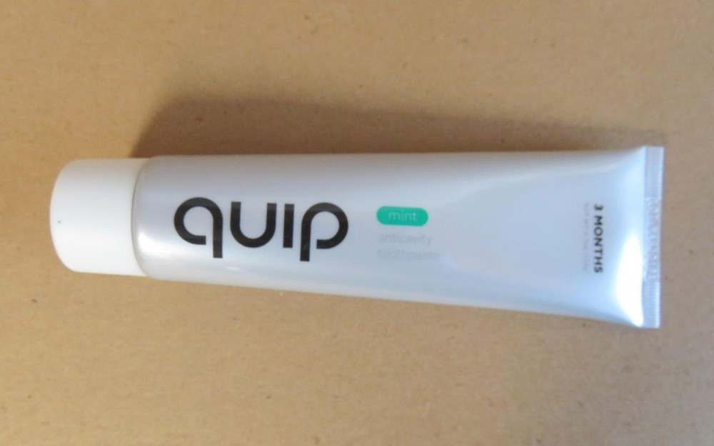 2 Quip Refill Toothbrush Replacement Heads w/ AAA Batteries, Toothpaste