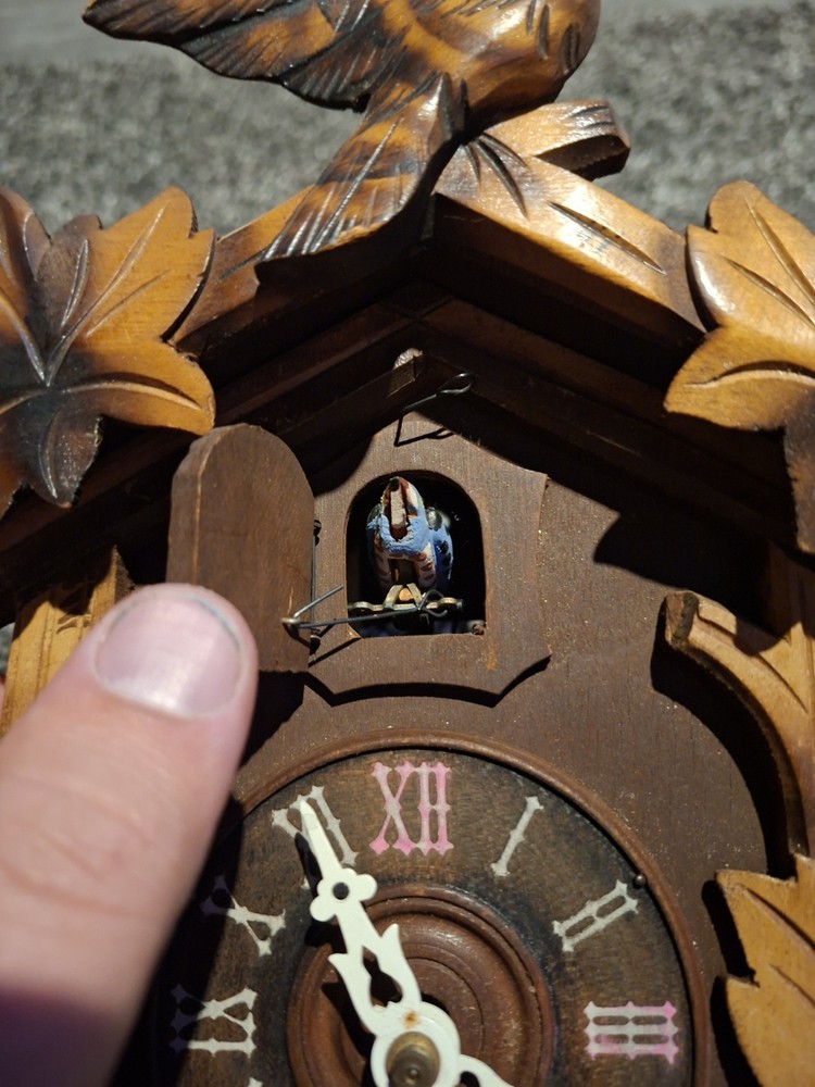 Vintage Black Forest Hubert Herr Triberg Germany Cuckoo Clock UNTESTED AS-IS