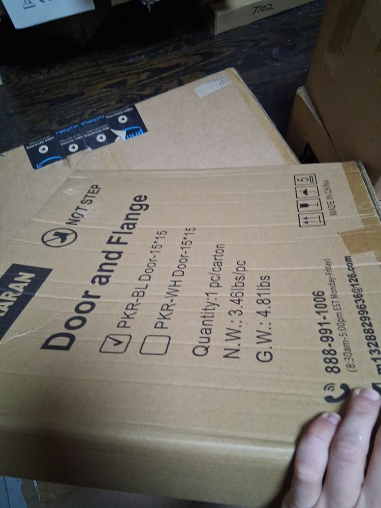 Poukaran 15x15 15" 15 INCH BLACK RV Water Heater Door ONLY for 4/6 Gallon PKR-BL