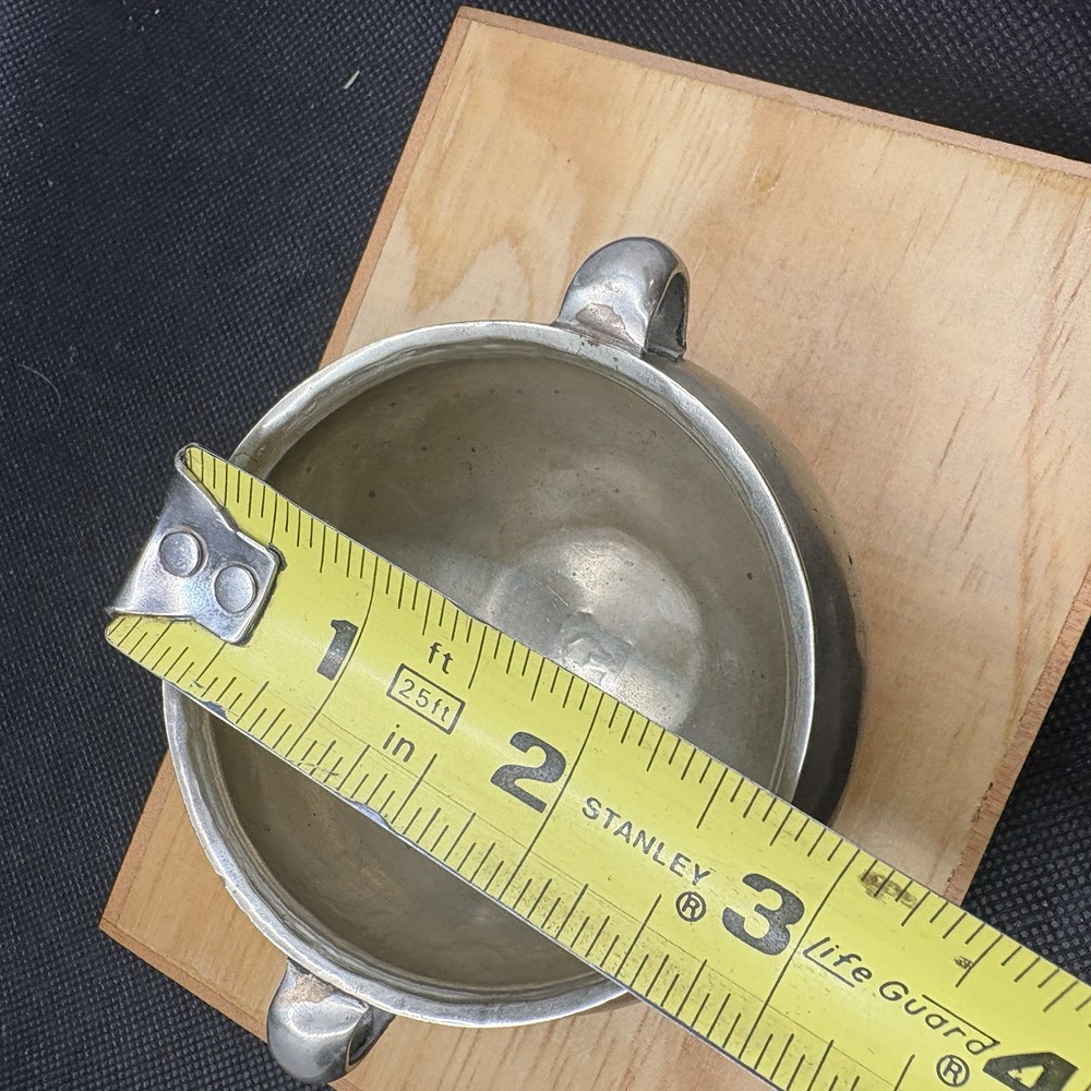 Peruvian Solid Silver Bowl - Hand Hammered "Ekeko" - .950 / .925 - 3.5"