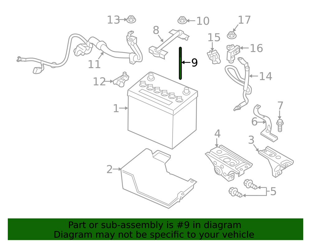 Genuine Mitsubishi Hold Down Bolt MB306280