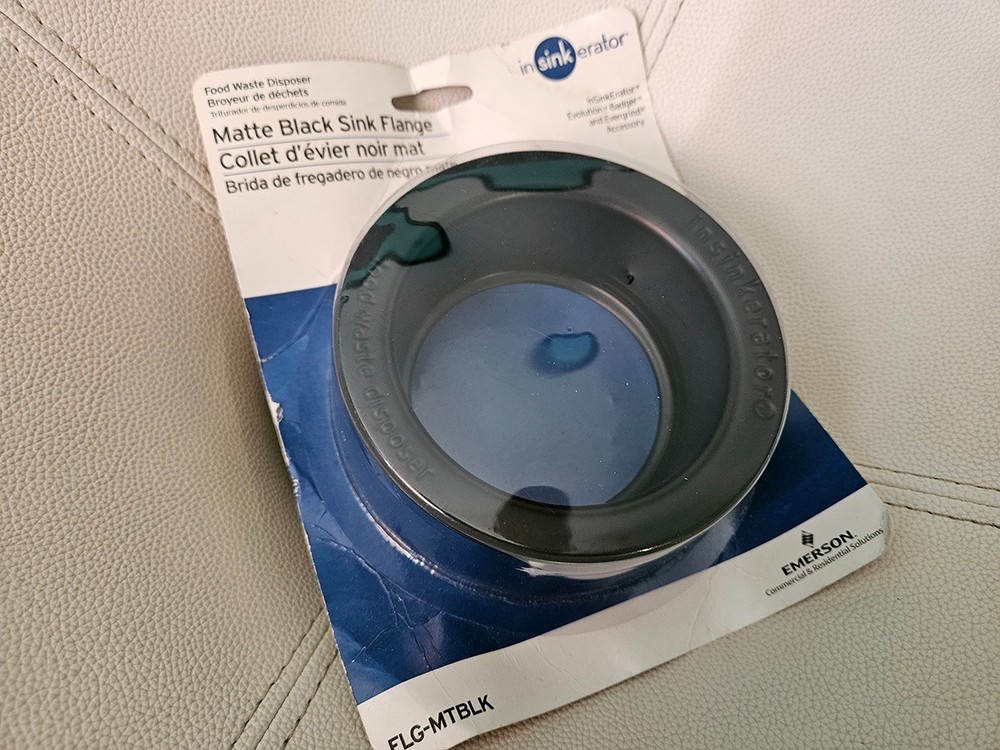 InSinkerator Matte Black Sink Flange for Garbage Disposal