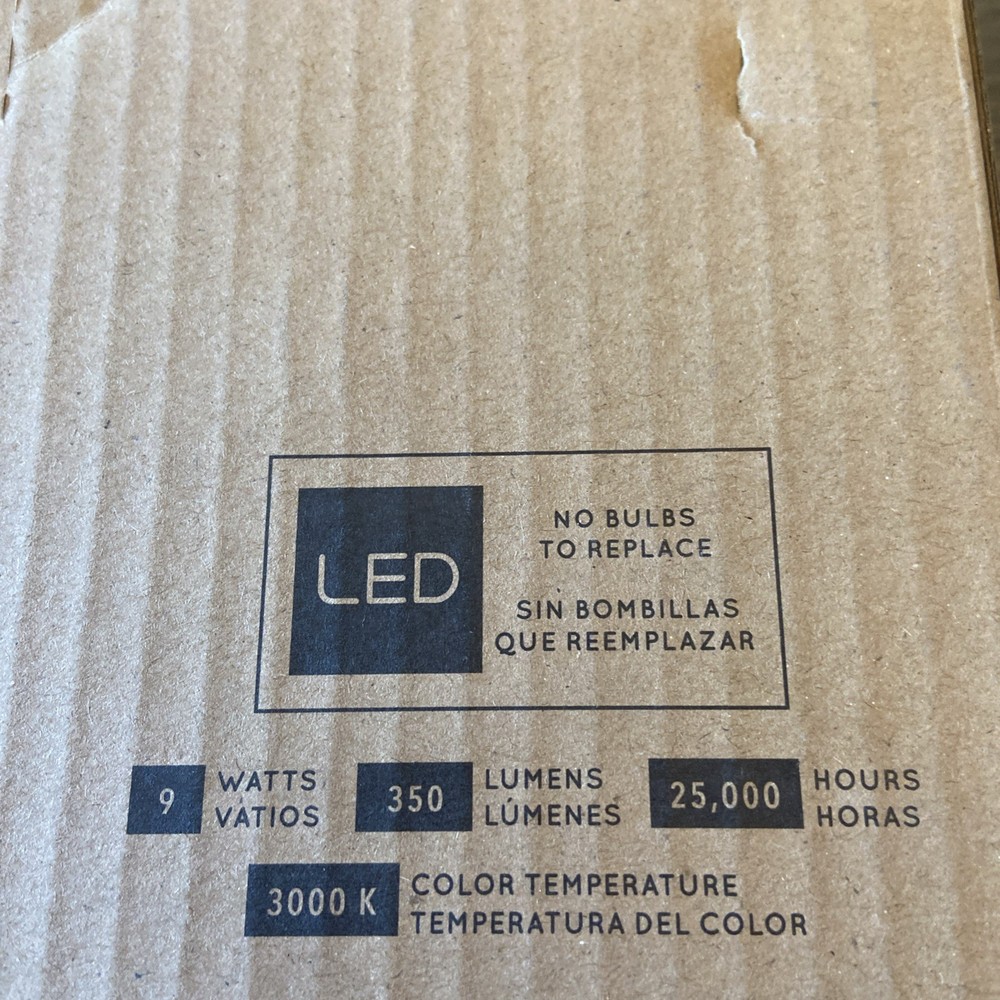 Project Source, 2 Pk - LED Outdoor Small Lantern Wall Light | Matte Black {F3}