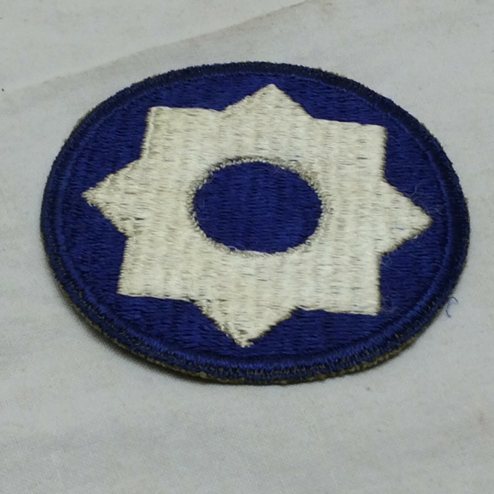 Military Patch Badge Army 8th Service Command Green Back Variant 8