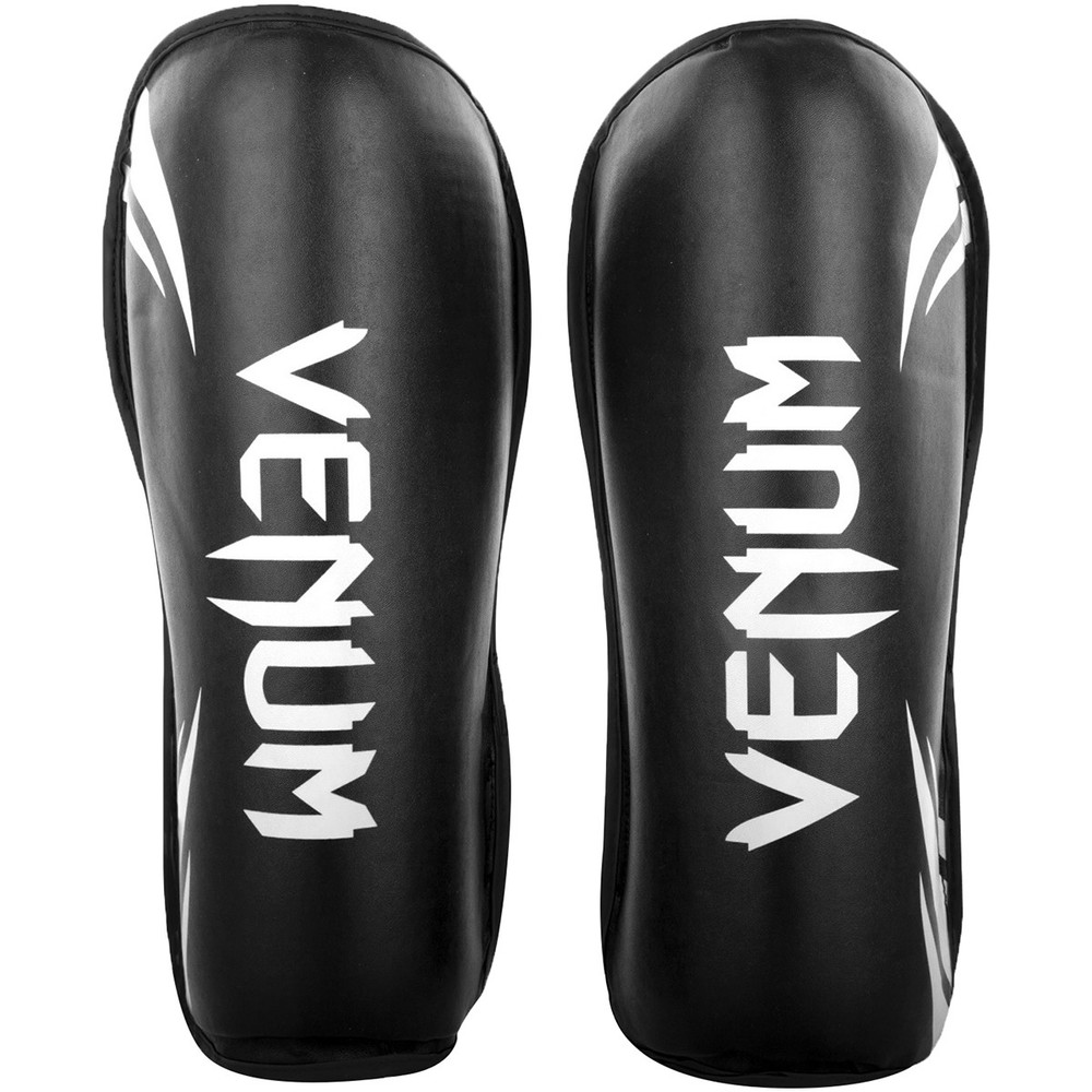 Venum Challenger Hook and Loop Shin Guards - Black