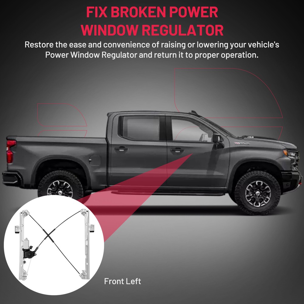 Window Regulator W/ Motor For Chevy Silverado 2007-2013 Front Left Driver Side