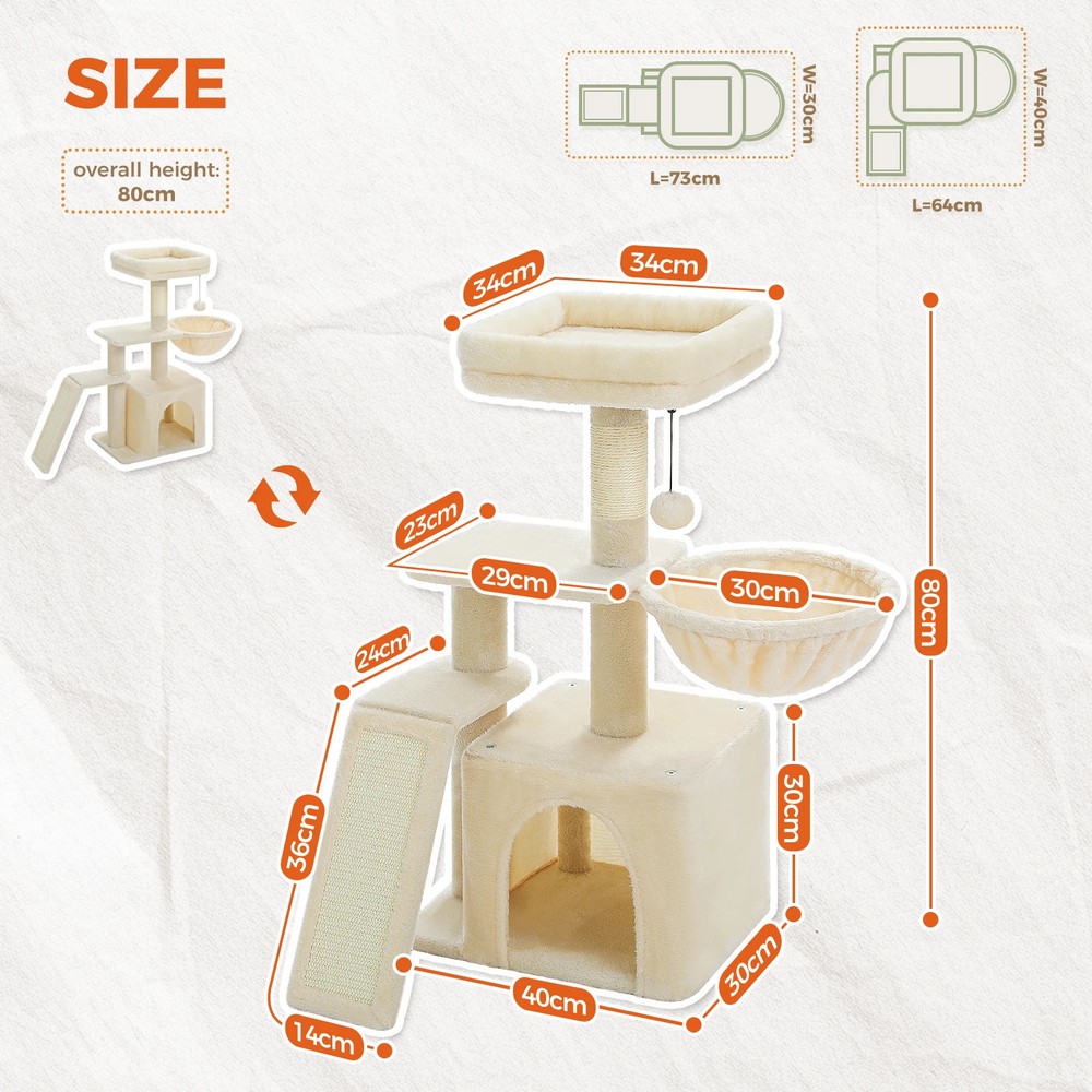 Cat tree Cat Tower for Indoor Cats Cat Activity Tree with Cat Scratching Posts