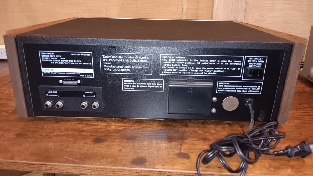 SHARP RT-3388A COMPUTER CONTROLLED CASSETTE DECK PLAYER