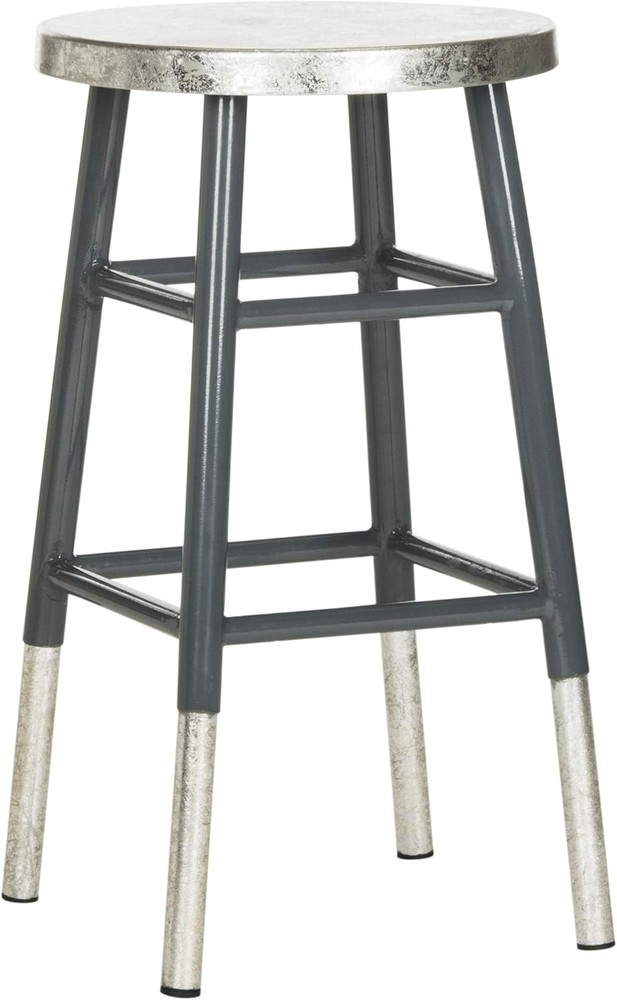 Home Collection Kenzie Grey & Silver 24-inch Counter Stool