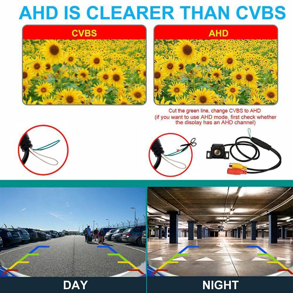 Car Rear View Reverse Backup Camera Parking Camera Night Vision Waterproof