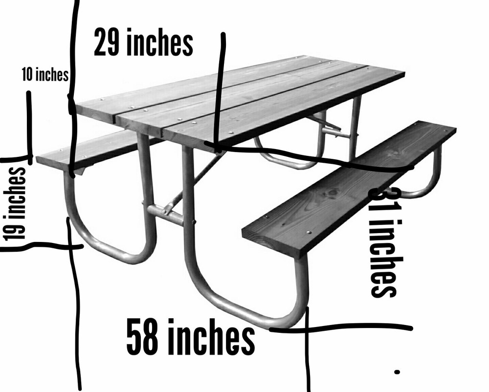 Aluminum Picnic Table Frame Commercial grade Welded~Frame only