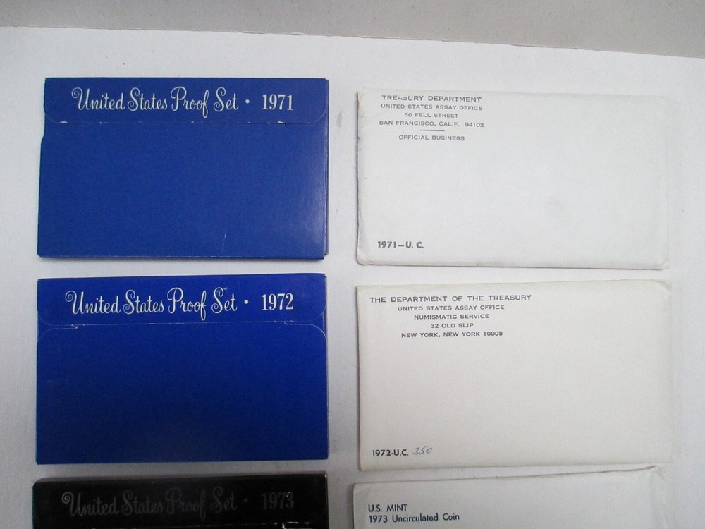 Proof & Mint Sets (1971, 1972, 1973, 1974) 8 Items