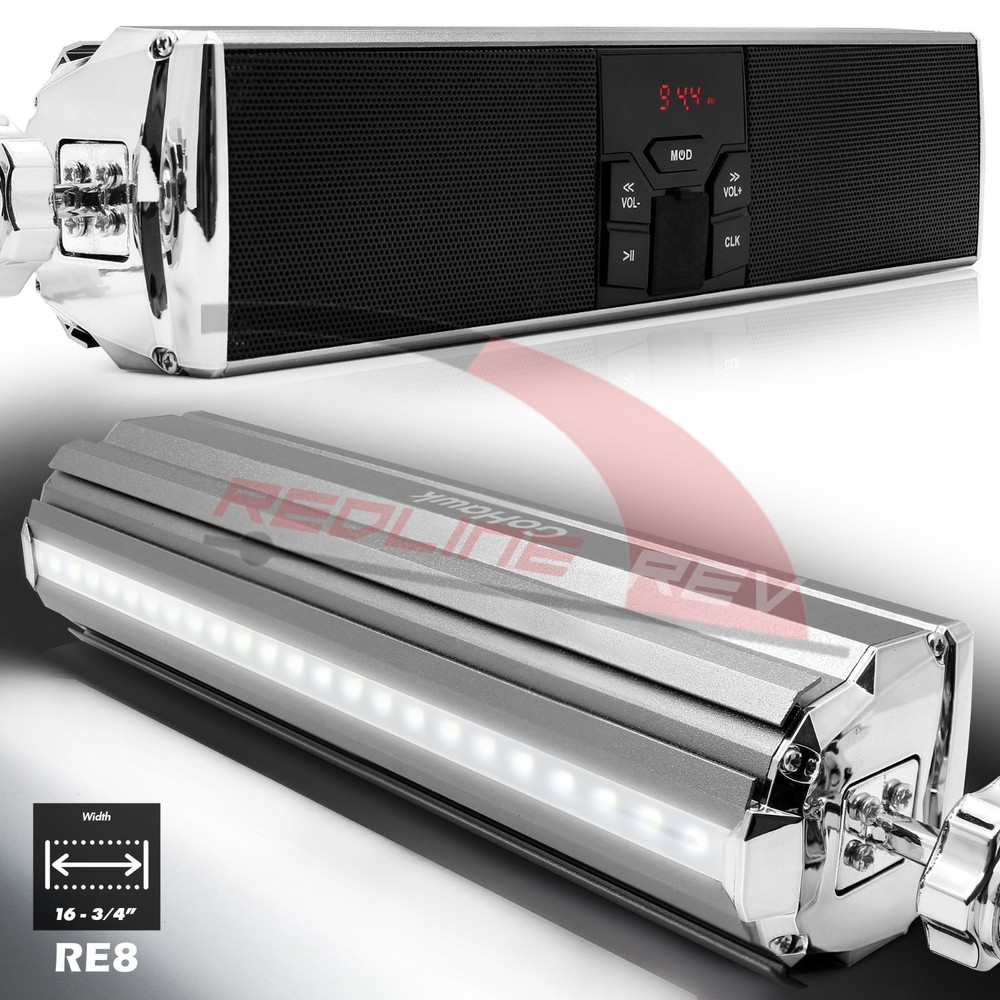 Refurb Waterproof Bluetooth Motorcycle Audio Stereo Speaker System MP3 USB Radio