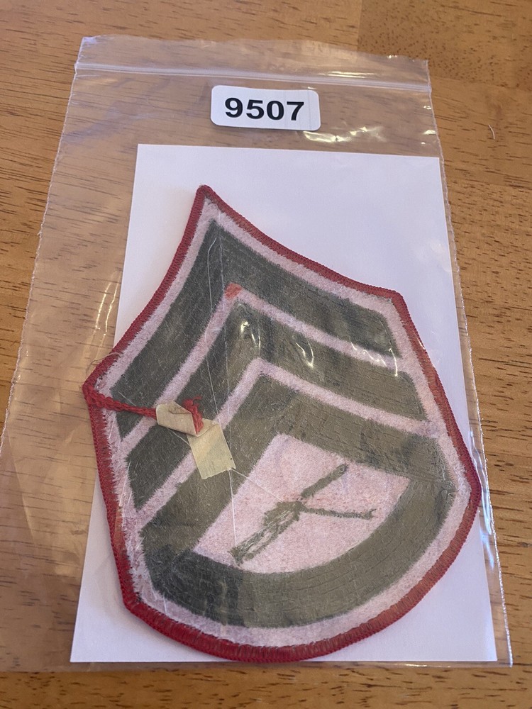 Staff Sergeant USMC Red Green Enlisted Rank Patch INV9507