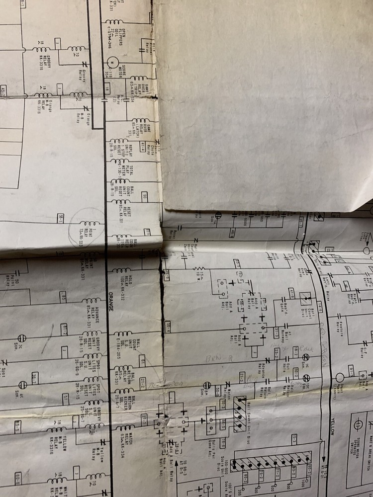 original Damaged Mini Zag Schematics Only Bally Arcade game manual