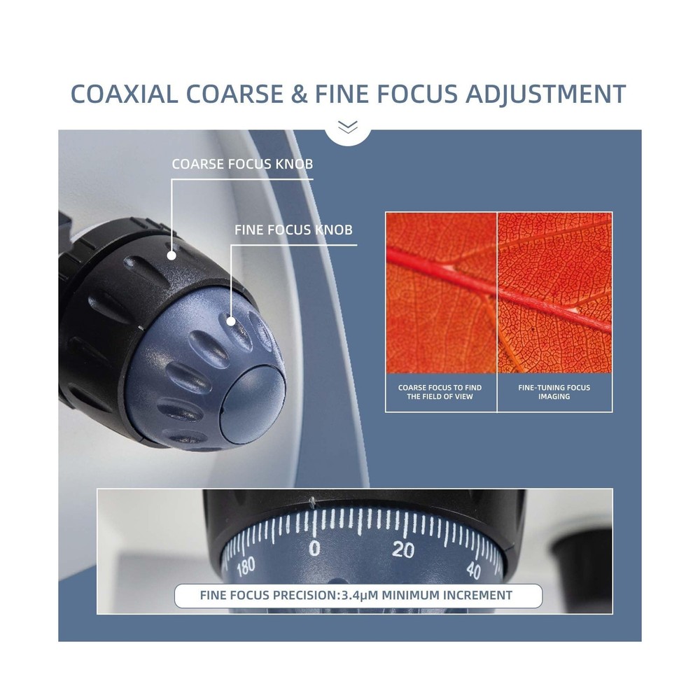 SWIFT SW380B Compound Binocular Microscope 40X-2500X, with 5MP USB Camera,Mic...