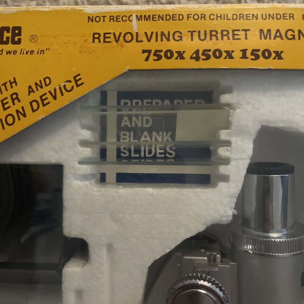 Vintage Edu-science 3 Way Microscope With Viewer And Projection *Read