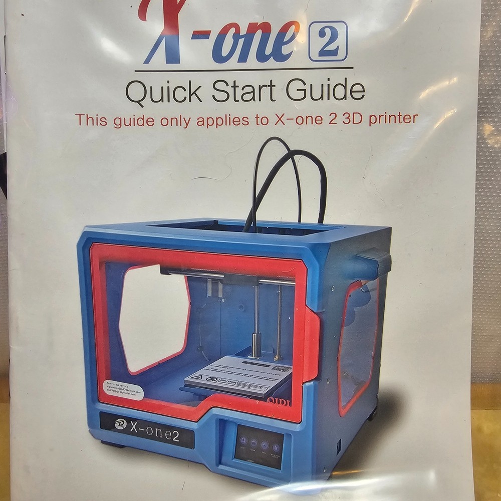 QIDI X-one [2] 3D Printer, Beginner ~ NOB