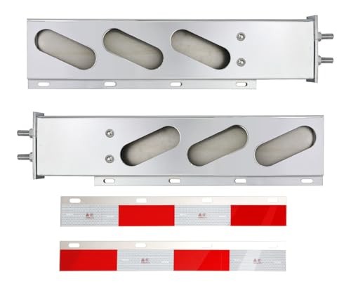 Chrome Mud Flap Hanger with Light Cut-Outs Spring Loaded 2.5" Bolt