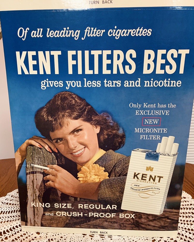 Vintage Kent cigarette easel back Litho