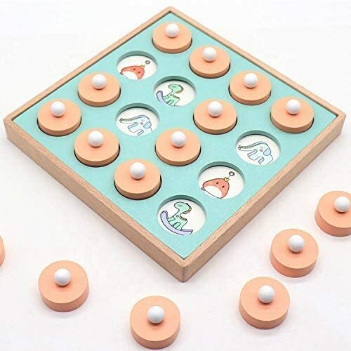 PlayAmaze Practical Wooden Matching Memory Game with Frame & Handles