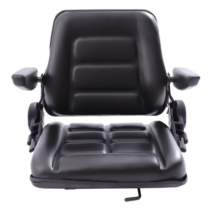 Forklift Seat With Armrest Foldable Tractor Seat With 175°Adjustable Back Angle