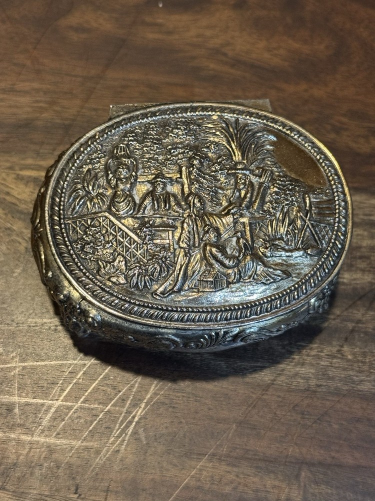 Antique Silver Plated Jewelery Box