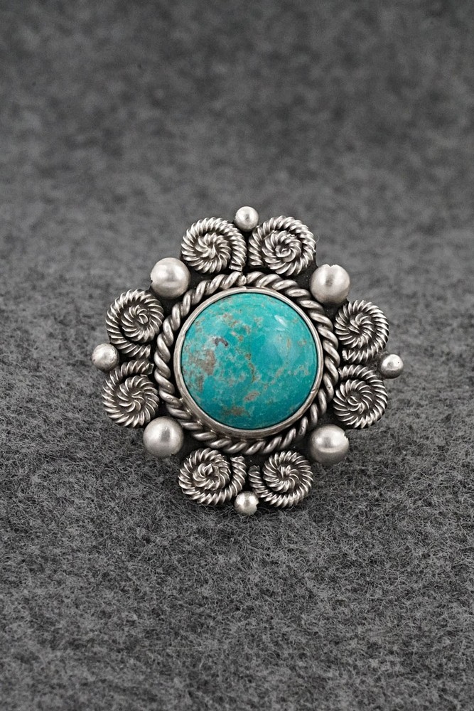 Turquoise & Sterling Silver Ring - Michael Calladitto - Size 7