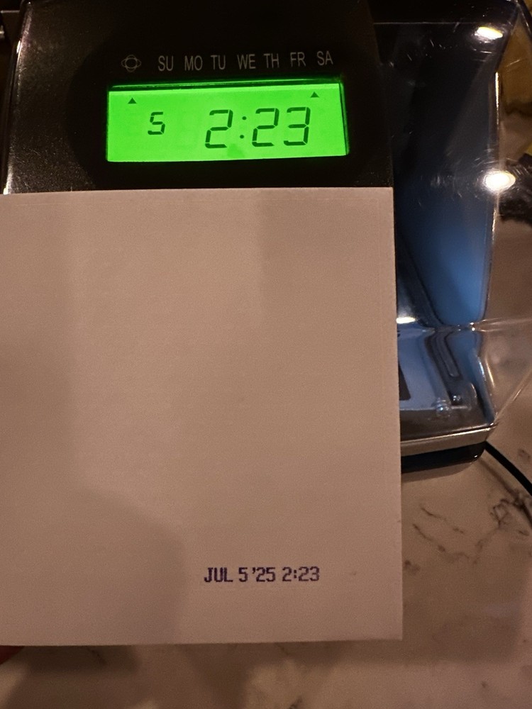 COMPUMATIC MP550 Digital Time Clock - With Lock And Key!